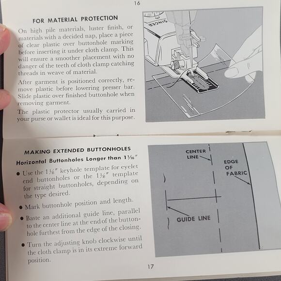 Vintage Singer Buttonholer Attachment with Case and Manual 489500 USA 1960 - Picture 10 of 15